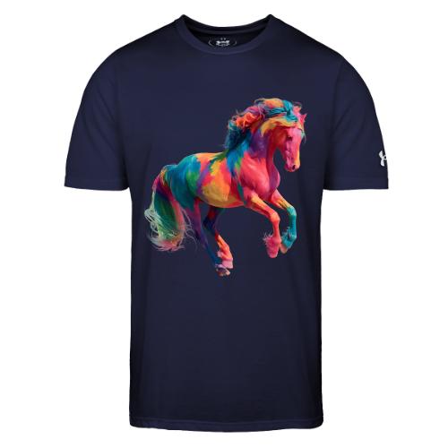 Colorful Paint Splatter Horse Art - Under Armour Men's Athletic 2.0 T-Shirt