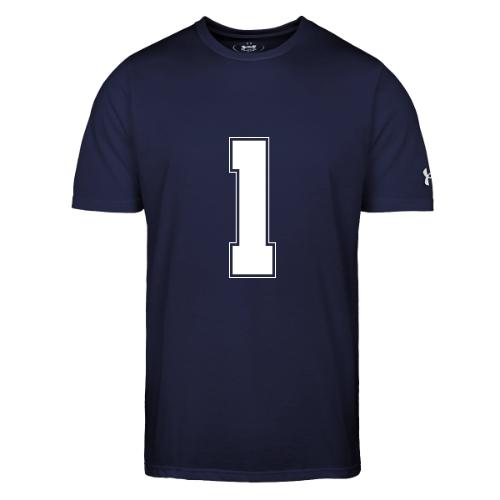 White Number 1 – Varsity Font - Under Armour Men's Athletic 2.0 T-Shirt