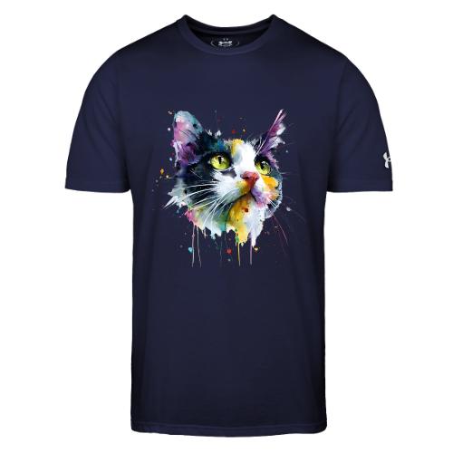 Cat: Painted Purr Expression - Under Armour Men's Athletic 2.0 T-Shirt