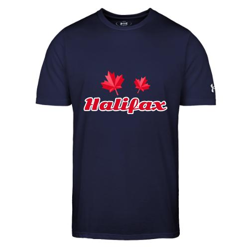 Halifax with two red maple leaves - Under Armour Men's Athletic 2.0 T-Shirt