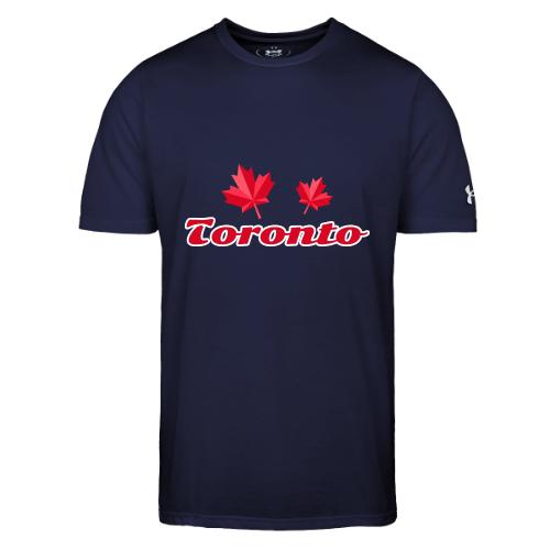 Toronto with two red maple leaves - Under Armour Men's Athletic 2.0 T-Shirt