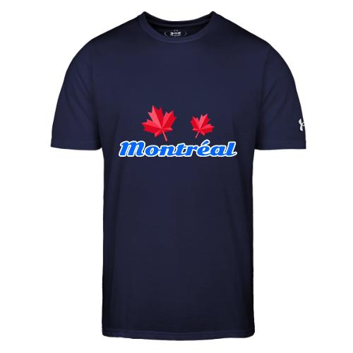 Montréal with two red maple leaves - Under Armour Men's Athletic 2.0 T-Shirt