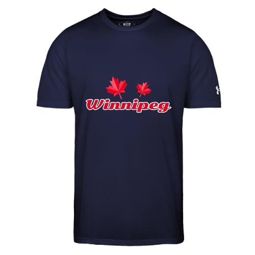 Winnipeg with two red maple leaves - Under Armour Men's Athletic 2.0 T-Shirt