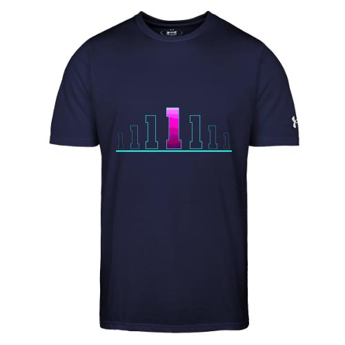 Number 1 in Magenta: Varsity Font - Under Armour Men's Athletic 2.0 T-Shirt