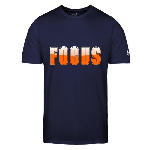 FOCUS Vibrant Orange Motivational Word Design - Under Armour Men's Athletic 2.0 T-Shirt