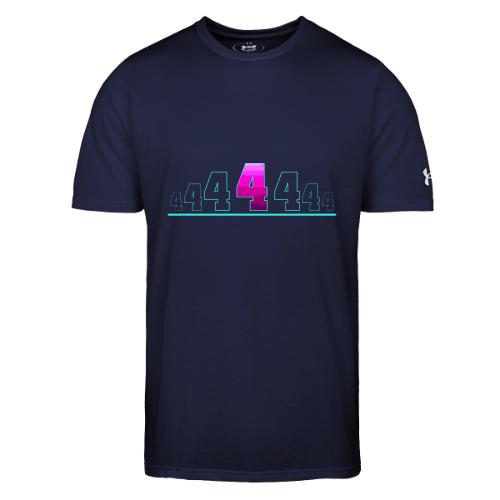 Number 4 in Magenta: Varsity Font - Under Armour Men's Athletic 2.0 T-Shirt