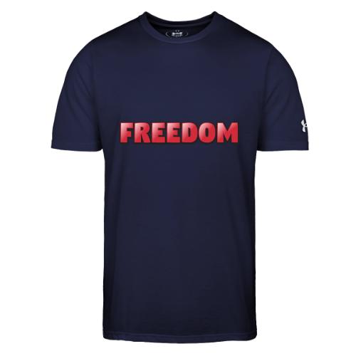 Freedom Bold 3D Word Art Design - Under Armour Men's Athletic 2.0 T-Shirt