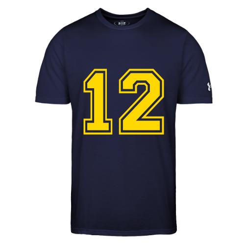 Number 12 in a classic athletic collegiate font - Under Armour Men's Athletic 2.0 T-Shirt