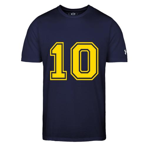 Number 10 in a classic athletic collegiate font - Under Armour Men's Athletic 2.0 T-Shirt