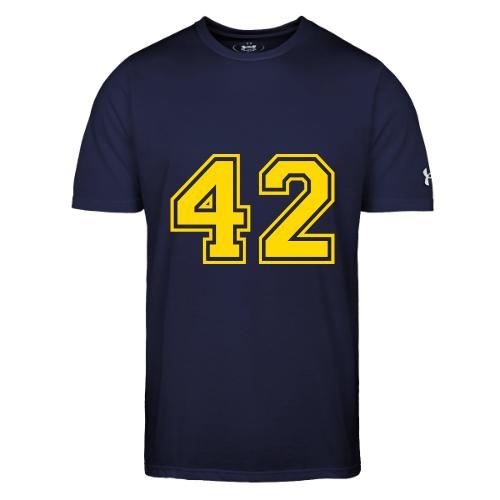 Number 42 in a classic athletic collegiate font - Under Armour Men's Athletic 2.0 T-Shirt