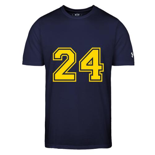Number 24 in a classic athletic collegiate font - Under Armour Men's Athletic 2.0 T-Shirt