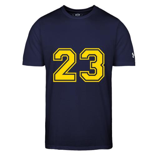 Number 23 in a classic athletic collegiate font - Under Armour Men's Athletic 2.0 T-Shirt
