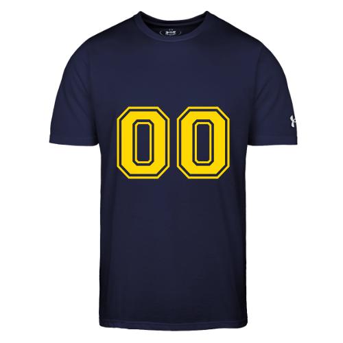 Number 00 in a classic athletic collegiate font - Under Armour Men's Athletic 2.0 T-Shirt