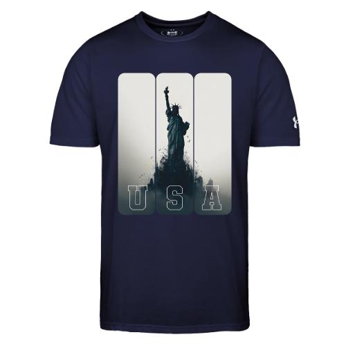 USA: Liberty Rising Over Manhattan - Under Armour Men's Athletic 2.0 T-Shirt