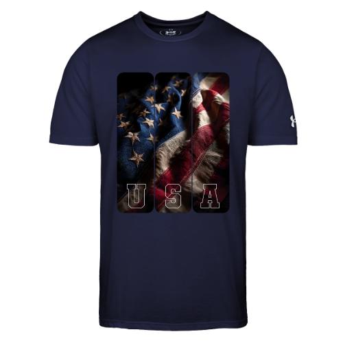 USA: Worn Stars and Stripes - Under Armour Men's Athletic 2.0 T-Shirt
