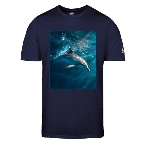 Dolphin Sunlit Ocean Serenity Design - Under Armour Men's Athletic 2.0 T-Shirt