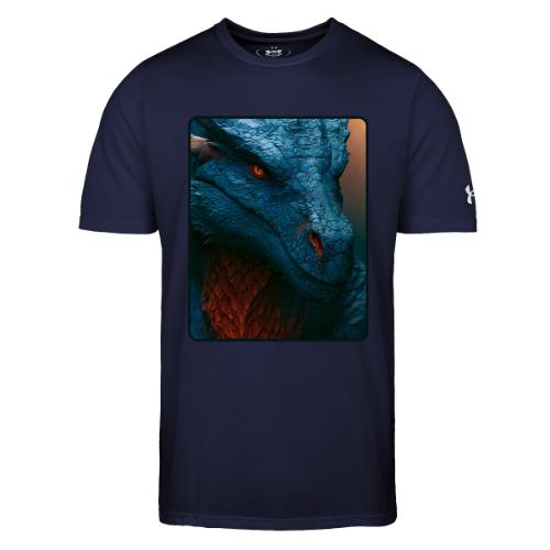 Turquoise Dragon Fire Eye Design - Under Armour Men's Athletic 2.0 T-Shirt