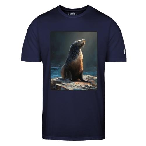 Fur Seal Artistic Shore Portrait Design - Under Armour Men's Athletic 2.0 T-Shirt