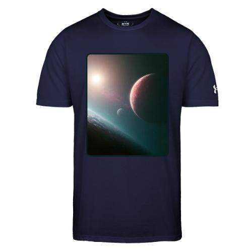 Deep Space Planet Horizon Art - Under Armour Men's Athletic 2.0 T-Shirt
