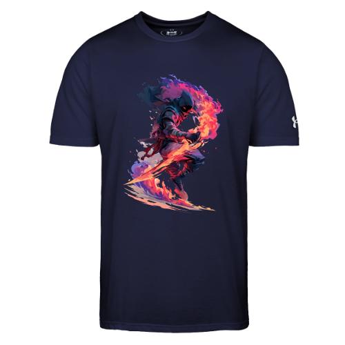 Flaming Ninja Warrior Fantasy Design - Under Armour Men's Athletic 2.0 T-Shirt