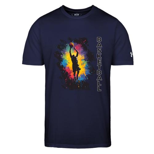 High Energy Basketball Paint Splatter Art - Under Armour Men's Athletic 2.0 T-Shirt