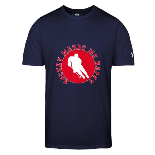 Hockey Makes Me Happy – Ice Hockey Fan Emblem - Under Armour Men's Athletic 2.0 T-Shirt