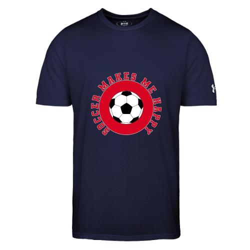 Soccer Makes Me Happy – Football Joy Graphic - Under Armour Men's Athletic 2.0 T-Shirt