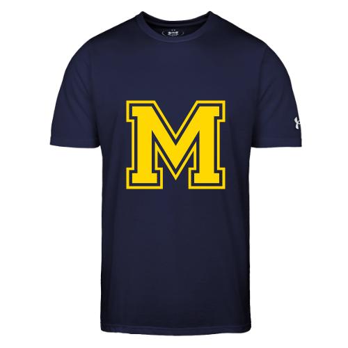 Letter M – Capital Athletic Alphabet Monogram - Under Armour Men's Athletic 2.0 T-Shirt