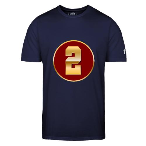 Number 2 in Gold Varsity Font - Under Armour Men's Athletic 2.0 T-Shirt
