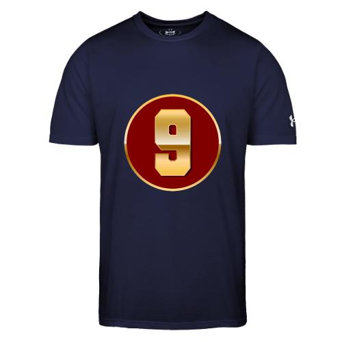 Number 9 in Gold Varsity Font - Under Armour Men's Athletic 2.0 T-Shirt