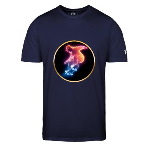Skateboarding: Golden Trick Rider - Under Armour Men's Athletic 2.0 T-Shirt