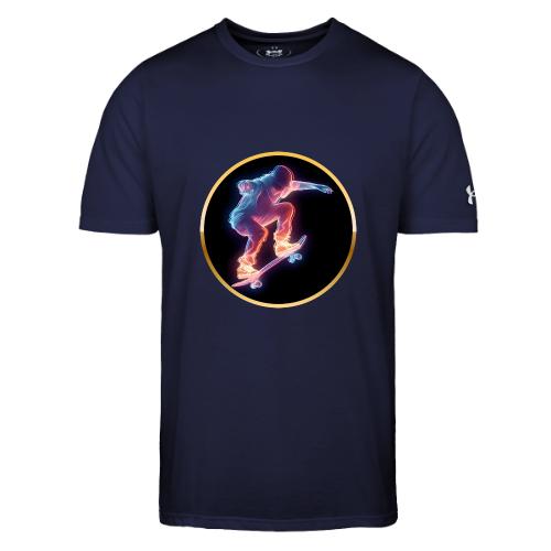 Skateboarding: Neon Skate Orbit - Under Armour Men's Athletic 2.0 T-Shirt