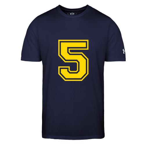Number 5 in a classic athletic collegiate font - Under Armour Men's Athletic 2.0 T-Shirt