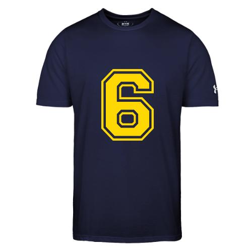 Number 6 in a classic athletic collegiate font - Under Armour Men's Athletic 2.0 T-Shirt