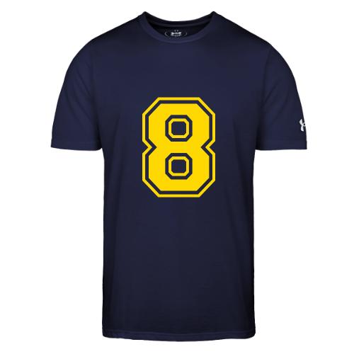 Number 8 in a classic athletic collegiate font - Under Armour Men's Athletic 2.0 T-Shirt