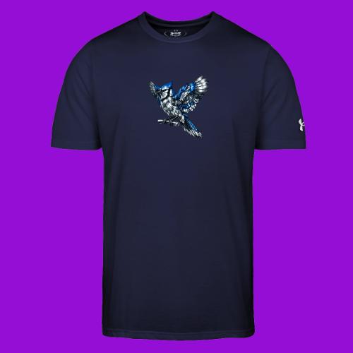 Silver Blue Jay Open Wing Perch - Under Armour Men's Athletic 2.0 T-Shirt