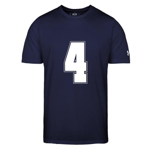 White Number 4 – Varsity Font - Under Armour Men's Athletic 2.0 T-Shirt