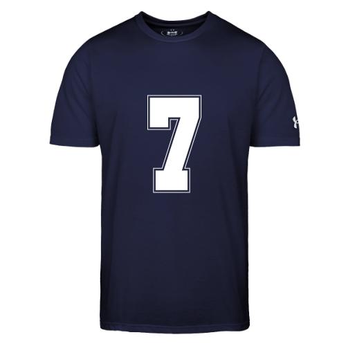 White Number 7 – Varsity Font - Under Armour Men's Athletic 2.0 T-Shirt