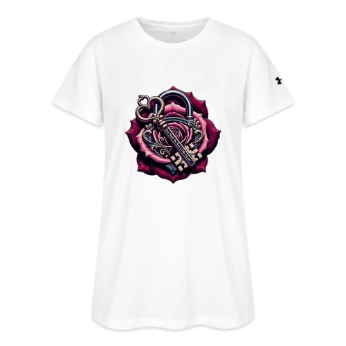 You Hold the Key to My Heart Rose Lock T-Shirt - Under Armour Women's Athletic 2.0 T-Shirt