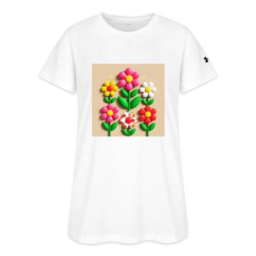 3D Flowers and Butterflies in Amber, Floral Design - Under Armour Women's Athletic 2.0 T-Shirt