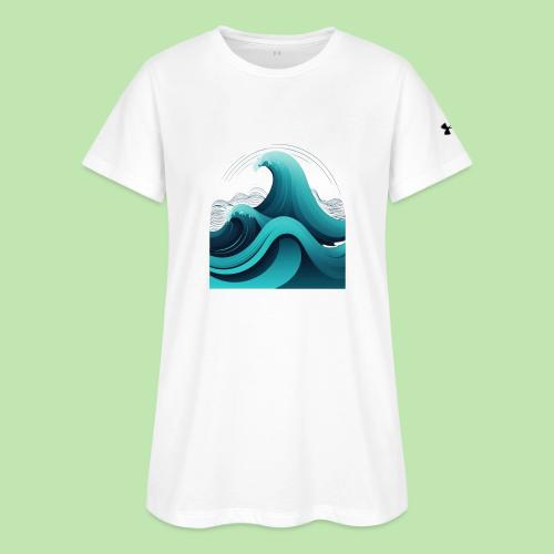 Dynamic Ocean Wave Illustration - Under Armour Women's Athletic 2.0 T-Shirt