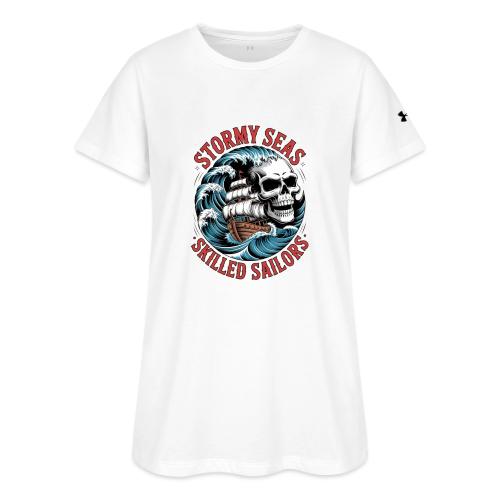 Stormy Seas Skull Pirate Ship Nautical Ocean Waves - Under Armour Women's Athletic 2.0 T-Shirt