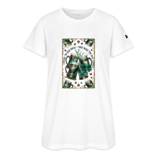 Cheers to Bad Ideas Tankards Graphic Tee - Under Armour Women's Athletic 2.0 T-Shirt