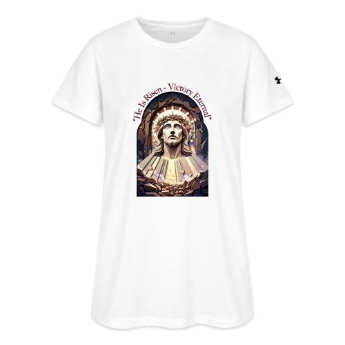 Easter He Is Risen Face of Christ T Shirt, Gift - Under Armour Women's Athletic 2.0 T-Shirt