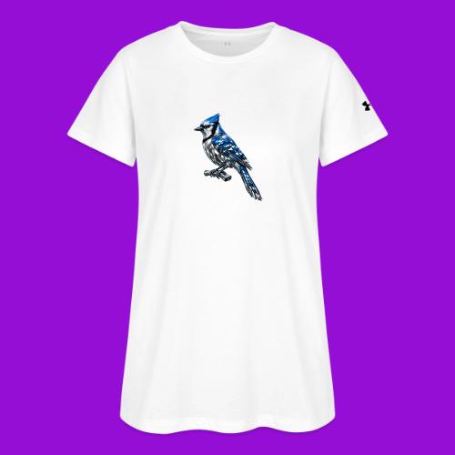 Silver Blue Jay on Perch - Under Armour Women's Athletic 2.0 T-Shirt