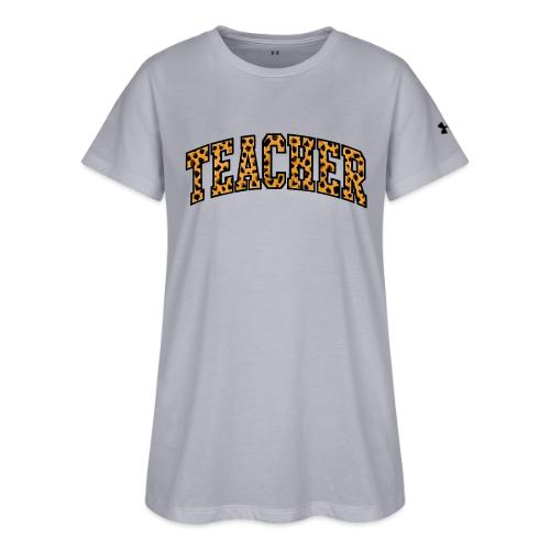 Leopard Print Teacher Typography - Under Armour Women's Athletic 2.0 T-Shirt