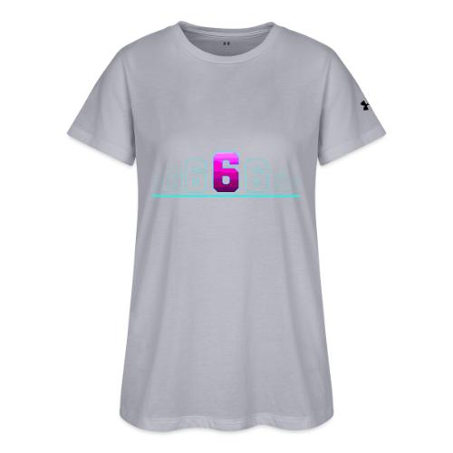 Number 6 in Magenta: Varsity Font - Under Armour Women's Athletic 2.0 T-Shirt