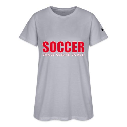 Soccer Grass Cleats Goals Typography Design - Under Armour Women's Athletic 2.0 T-Shirt