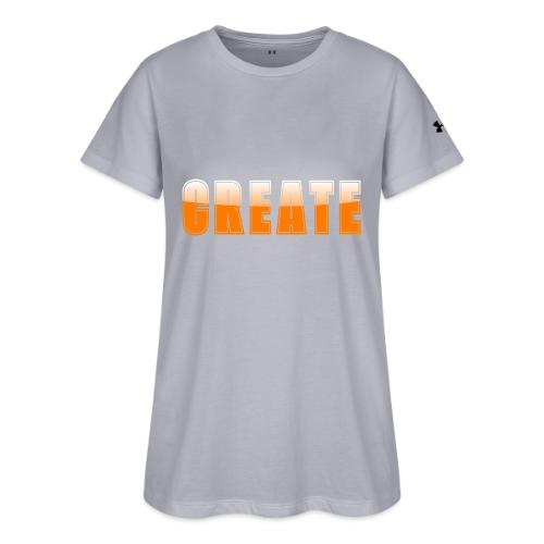 CREATE Vibrant Orange Bold Word Graphic - Under Armour Women's Athletic 2.0 T-Shirt