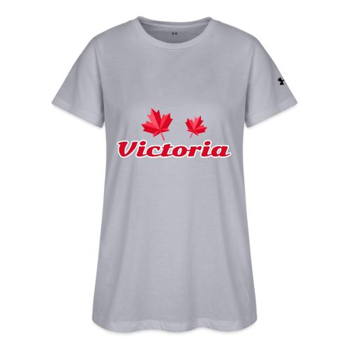 Victoria with two red maple leaves - Under Armour Women's Athletic 2.0 T-Shirt